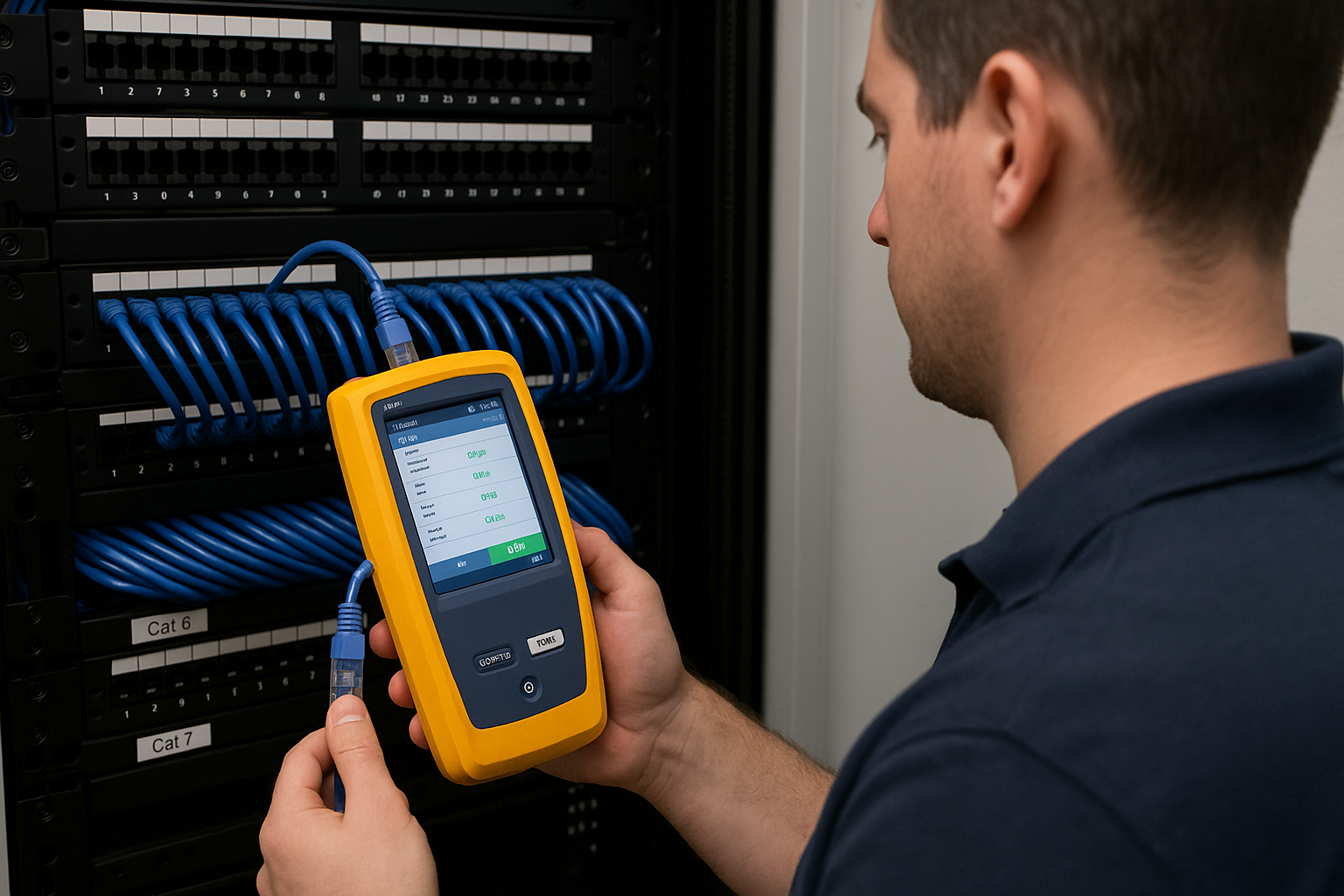 Certificação de rede com equipamentos profissionais